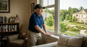 A veteran resident at Avery Heights using 2026 Aid and Attendance benefits for senior living in Hartford, CT.