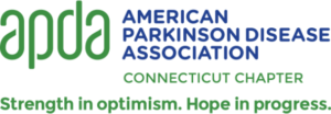 apda-ct - Avery Heights - Avery Heights APDA logo for the American Parkinson Disease Association, Connecticut Chapter, with the slogan'Strength in optimism. Hope in progress.'
